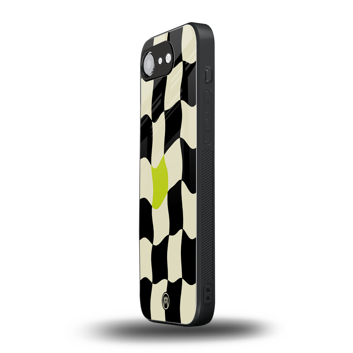 trippy pastel checks back phone cover | glass case for iphone 16e