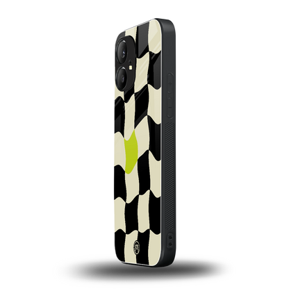 trippy pastel checks back phone cover | glass case for nothing phone 1