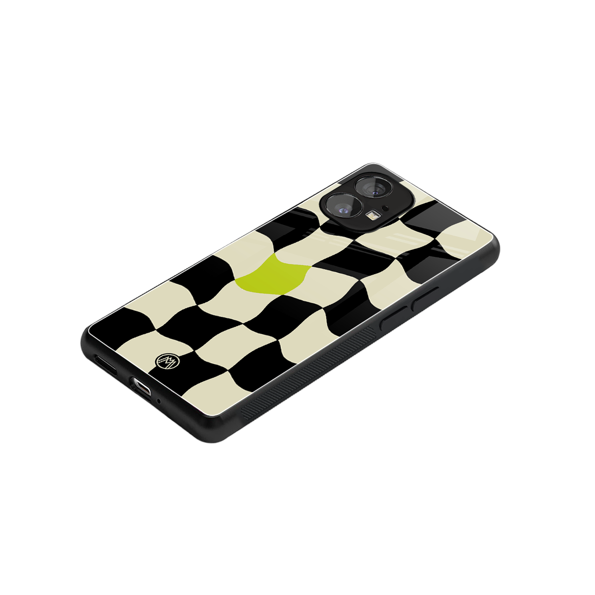 trippy pastel checks back phone cover | glass case for nothing phone 1