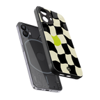 trippy pastel checks back phone cover | glass case for nothing phone 2