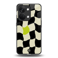 trippy pastel checks back phone cover | glass case for oneplus nord 3