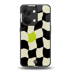 trippy pastel checks back phone cover | glass case for oneplus nord 3