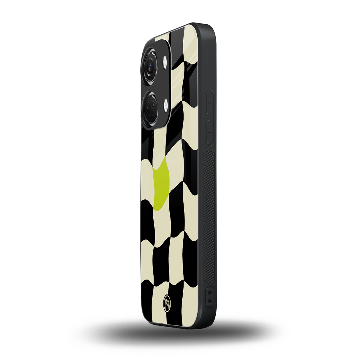 trippy pastel checks back phone cover | glass case for oneplus nord 3