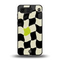 trippy pastel checks back phone cover | glass case for oneplus nord 4