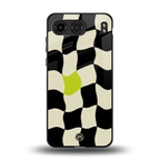 trippy pastel checks back phone cover | glass case for oneplus nord 4