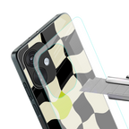 trippy pastel checks back phone cover | glass case for oneplus nord ce 3