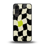 trippy pastel checks back phone cover | glass case for oneplus nord ce 4 lite