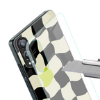 trippy pastel checks back phone cover | glass case for oneplus nord ce 4 lite
