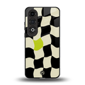 trippy pastel checks back phone cover | glass case for oneplus nord ce 4