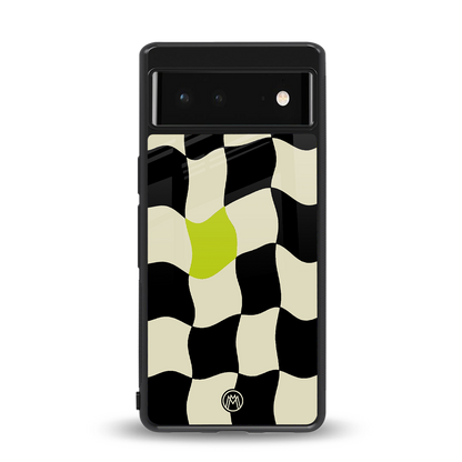 trippy pastel checks back phone cover | glass case for Google Pixel 6A