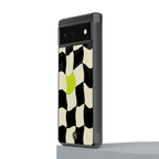 trippy pastel checks back phone cover | glass case for google pixel 6