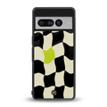 trippy pastel checks back phone cover | glass case for google pixel 7 pro