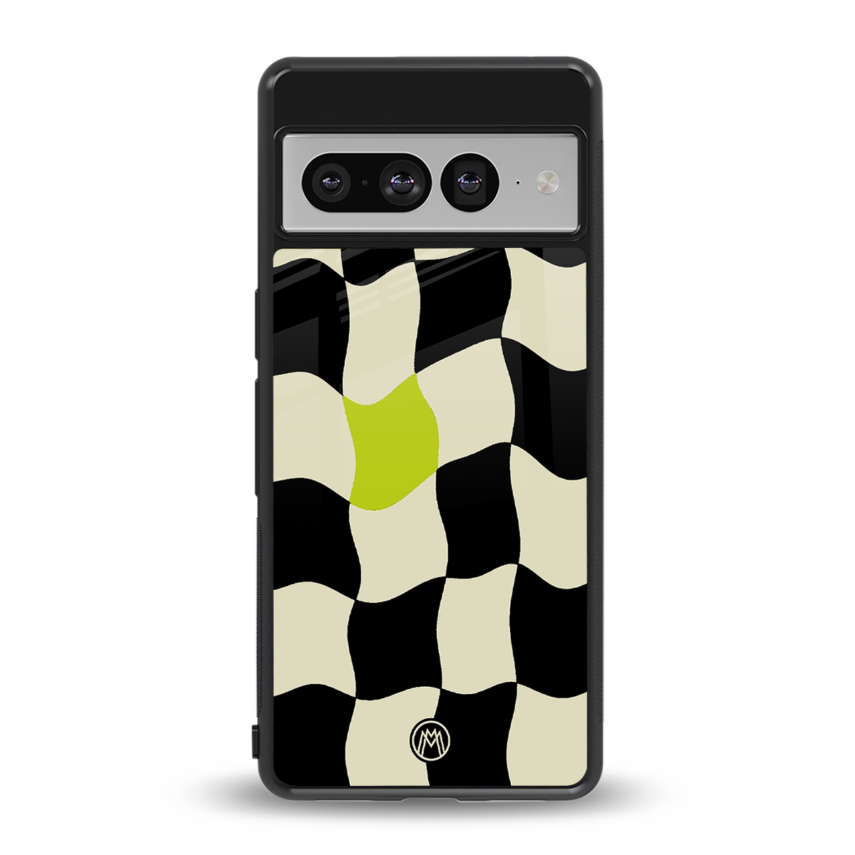 trippy pastel checks back phone cover | glass case for google pixel 7 pro