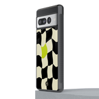 trippy pastel checks back phone cover | glass case for google pixel 7 pro