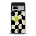 trippy pastel checks back phone cover | glass case for Google Pixel 7