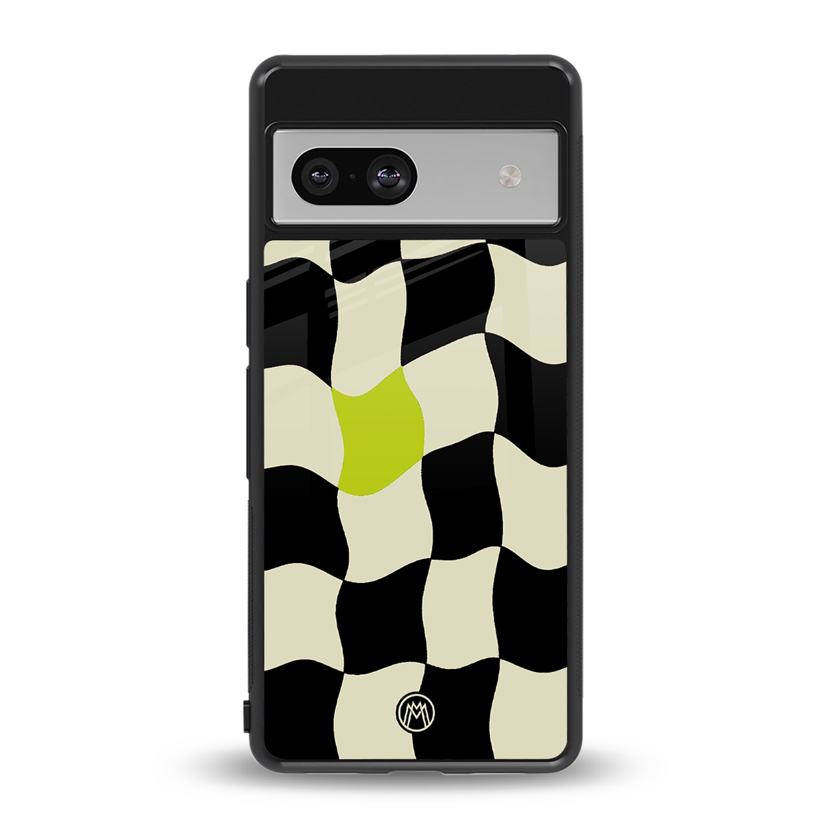 trippy pastel checks back phone cover | glass case for Google Pixel 7A