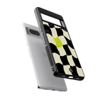 trippy pastel checks back phone cover | glass case for Google Pixel 7