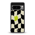 trippy pastel checks back phone cover | glass case for google pixel 8 pro