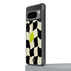 trippy pastel checks back phone cover | glass case for google pixel 8 pro
