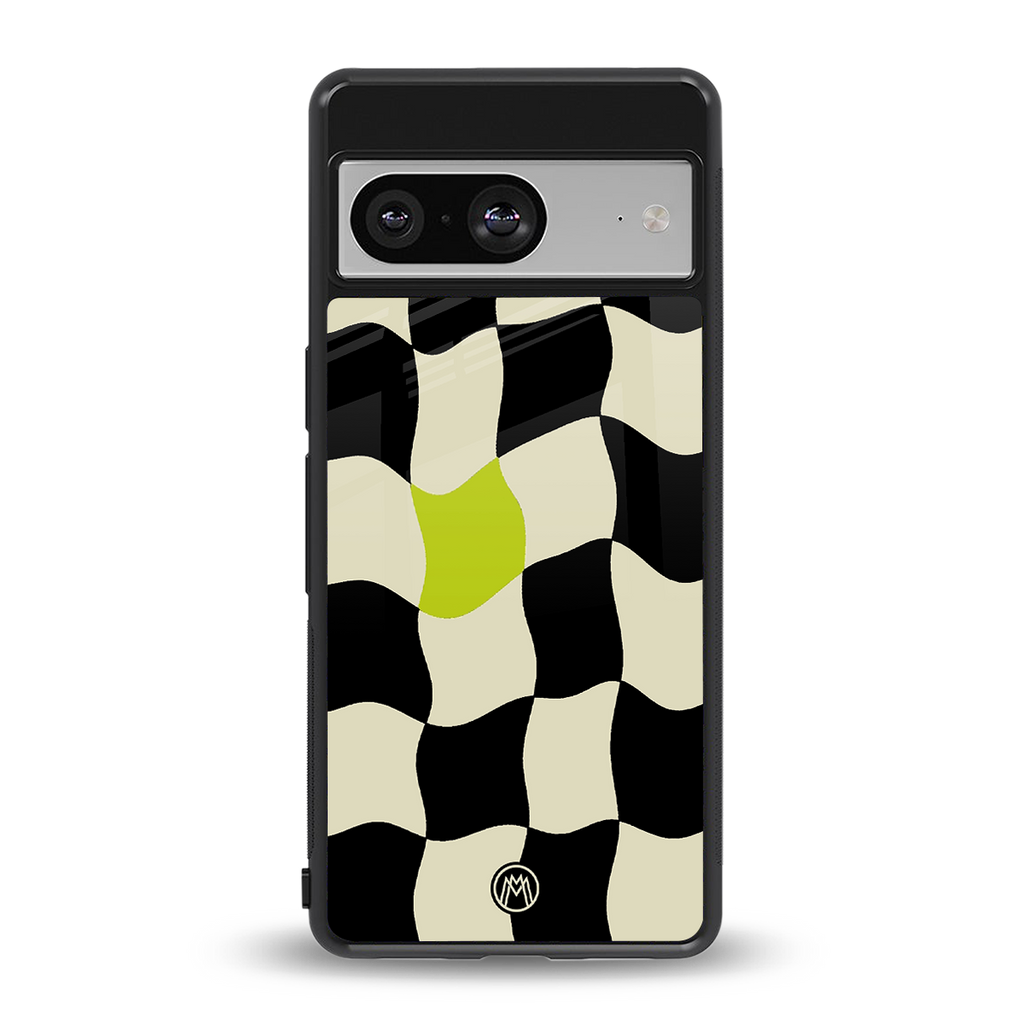 trippy pastel checks back phone cover | glass case for Google Pixel 8