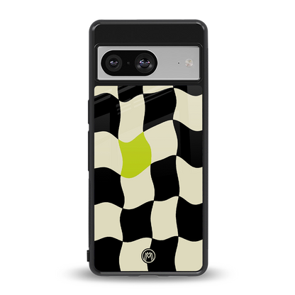 trippy pastel checks back phone cover | glass case for Google Pixel 8