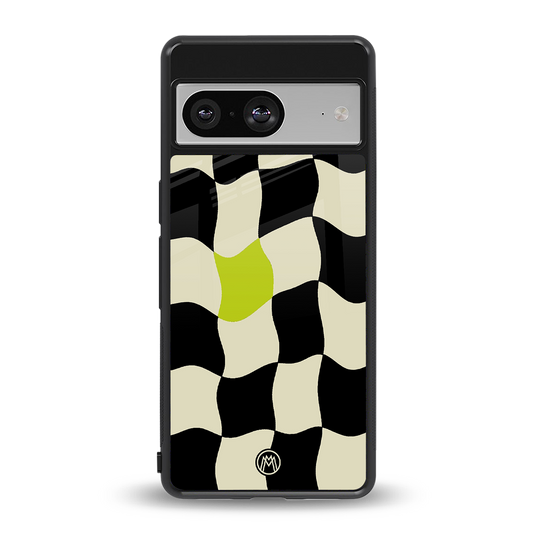 trippy pastel checks back phone cover | glass case for Google Pixel 8