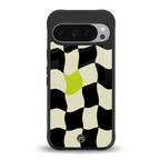 trippy pastel checks back phone cover | glass case for google pixel 9 pro