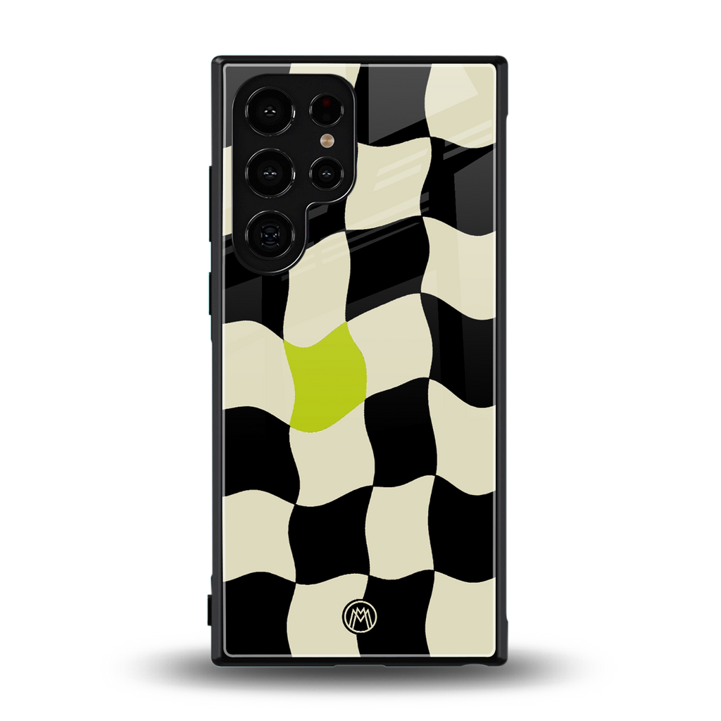 trippy pastel checks back phone cover | glass case for samsung galaxy s24 ultra