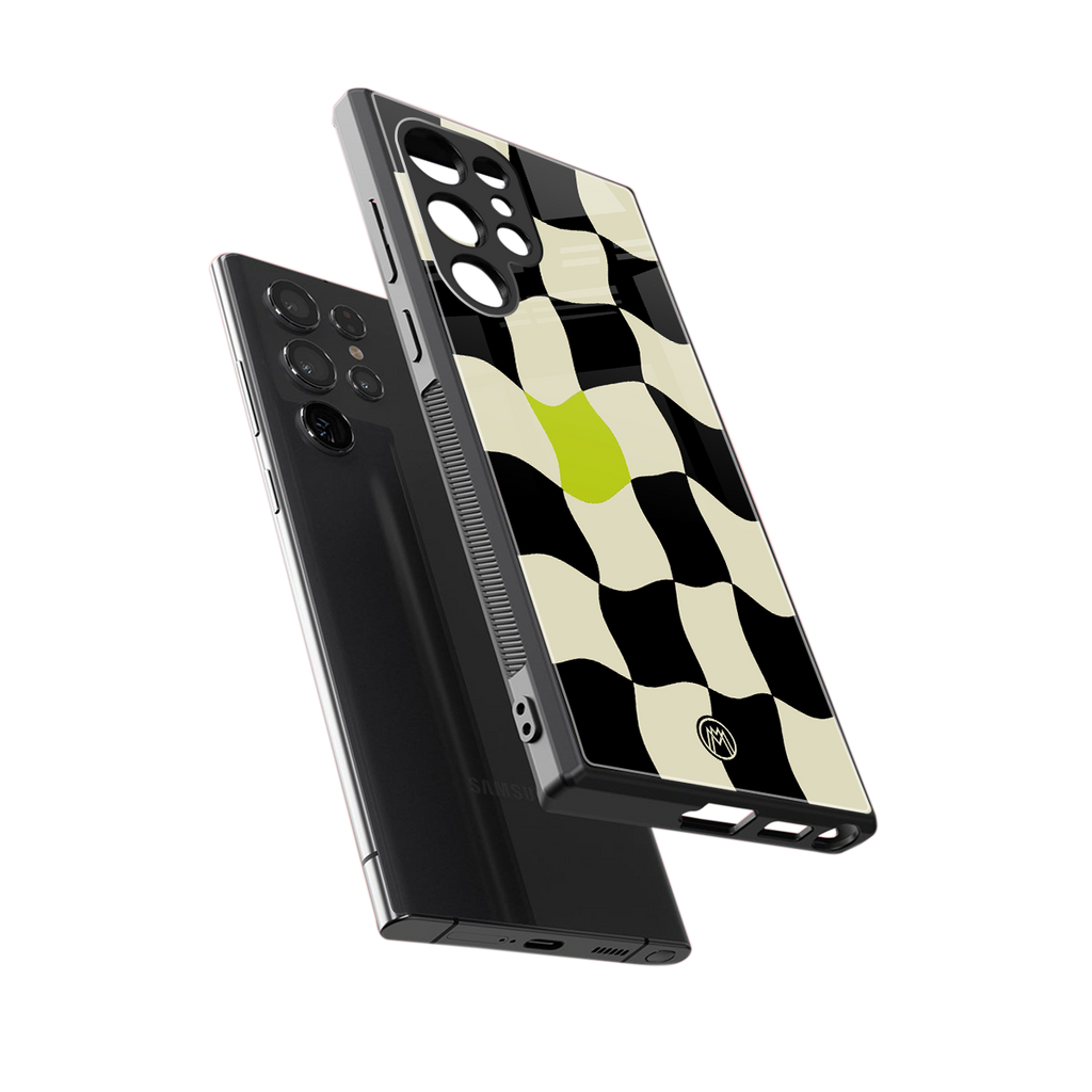 trippy pastel checks back phone cover | glass case for samsung galaxy s23 ultra