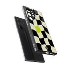 trippy pastel checks back phone cover | glass case for samsung galaxy s23 ultra
