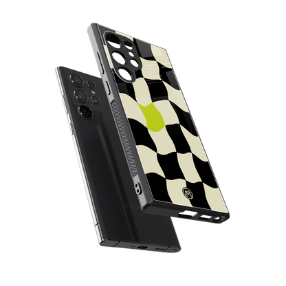 trippy pastel checks back phone cover | glass case for samsung galaxy s23 ultra