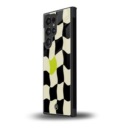 trippy pastel checks back phone cover | glass case for samsung galaxy s23 ultra