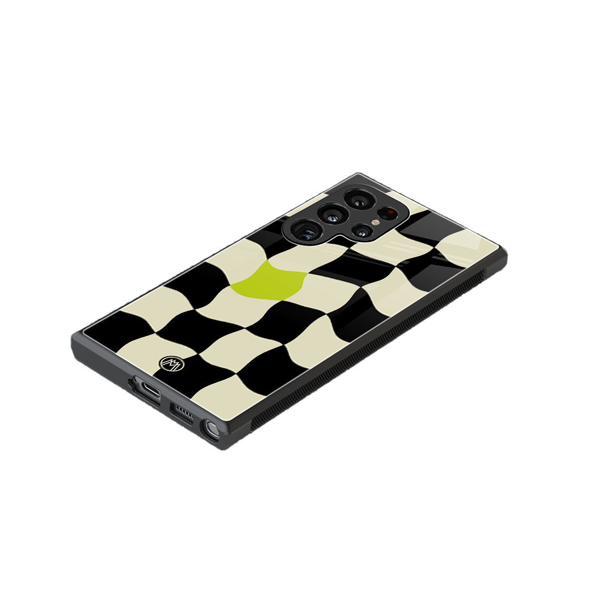 trippy pastel checks back phone cover | glass case for samsung galaxy s23 ultra