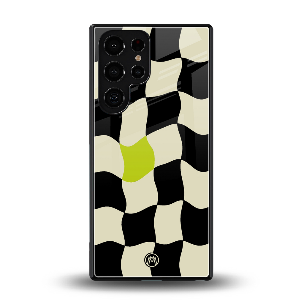 trippy pastel checks back phone cover | glass case for samsung galaxy s25 ultra