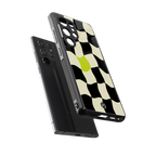 trippy pastel checks back phone cover | glass case for samsung galaxy s25 ultra