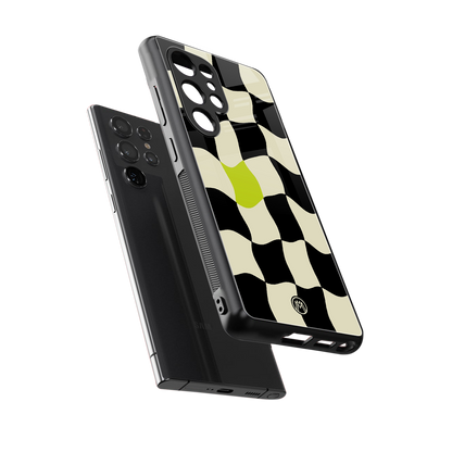 trippy pastel checks back phone cover | glass case for samsung galaxy s25 ultra