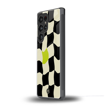 trippy pastel checks back phone cover | glass case for samsung galaxy s25 ultra