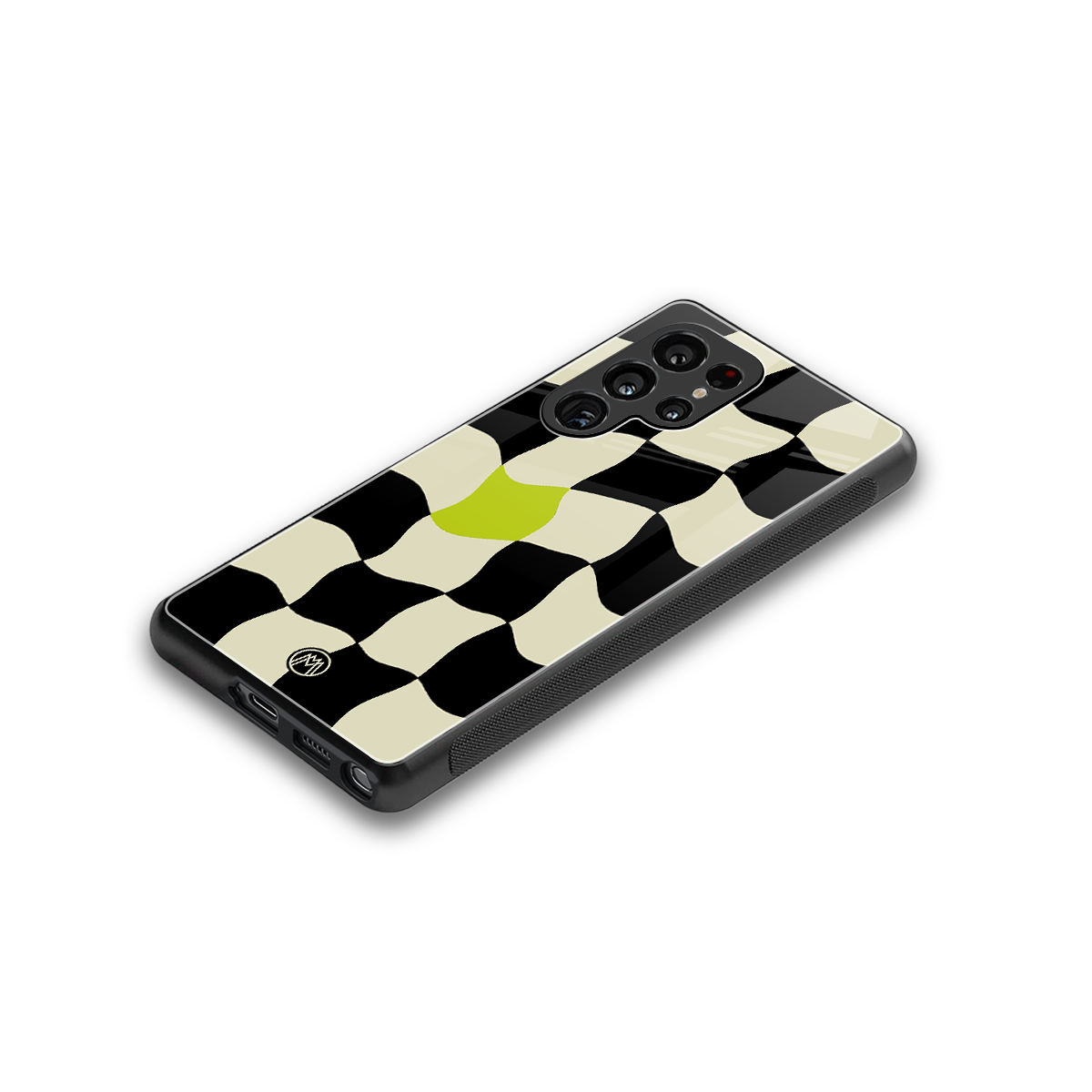trippy pastel checks back phone cover | glass case for samsung galaxy s25 ultra