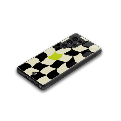 trippy pastel checks back phone cover | glass case for samsung galaxy s25 ultra