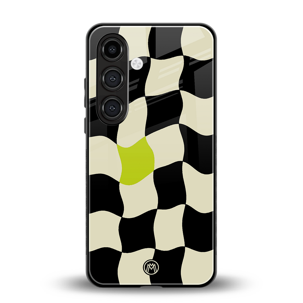 trippy pastel checks back phone cover | glass case for samsung galaxy s24