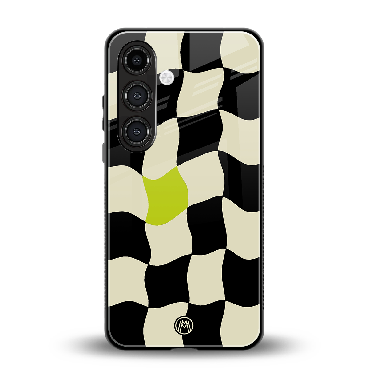 trippy pastel checks back phone cover | glass case for samsung galaxy s23