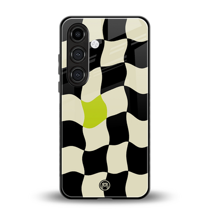 trippy pastel checks back phone cover | glass case for samsung galaxy s23