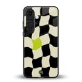 trippy pastel checks back phone cover | glass case for samsung galaxy s25