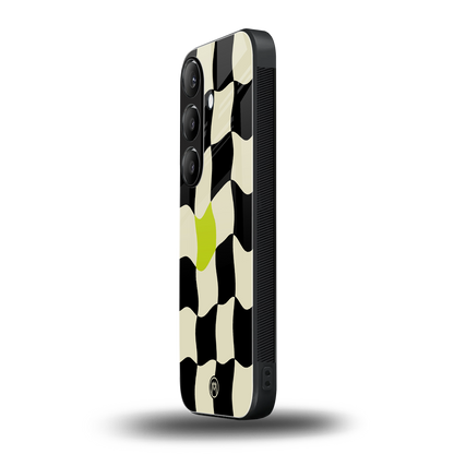 trippy pastel checks back phone cover | glass case for samsung galaxy s23