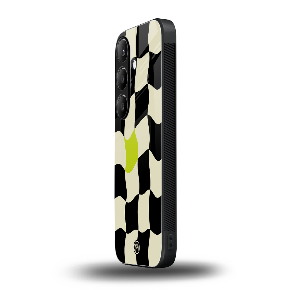 trippy pastel checks back phone cover | glass case for samsung galaxy s24 fe