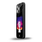 trippy rick sanchez back phone cover | glass case for iphone 13 pro max