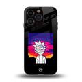 trippy rick sanchez back phone cover | glass case for iphone 13 pro