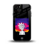 trippy rick sanchez back phone cover | glass case for iphone 13