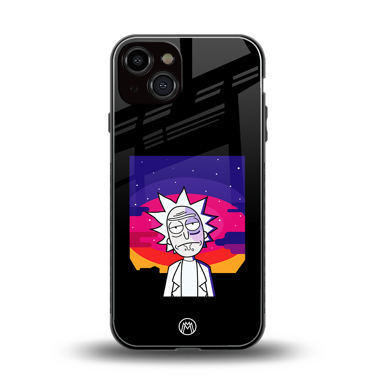trippy rick sanchez back phone cover | glass case for iphone 13