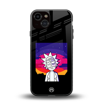 trippy rick sanchez back phone cover | glass case for iphone 13